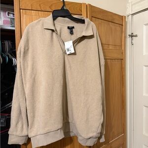 Forever 21 Men's Tan V-Neck Sweater